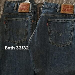 Levi's Men's Dark Blue Straight Jeans - Classic Denim